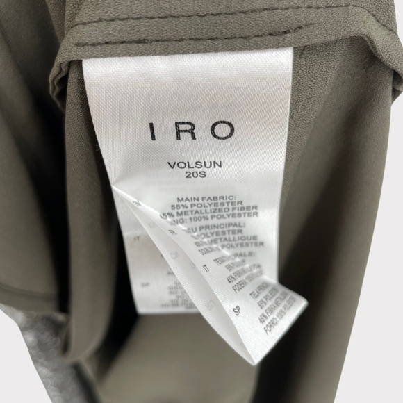 IRO Volsun Metallic Silver Surplice Zebra Midi Dress‎ Size 32 US 0 - Picture 8 of 11